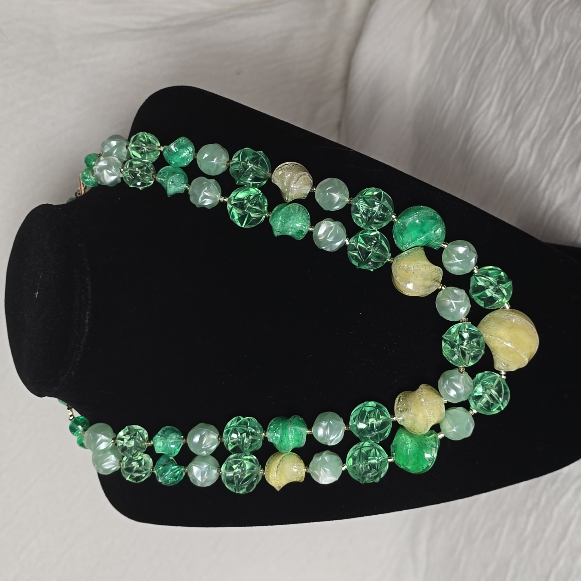 Vintage Double Layer Beaded Necklace